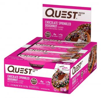 Quest Nutrition Quest Protein Bar - 12 x 60 g Chocolate Sprinkled Doughnut