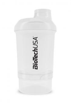 BioTech USA Wave+ Nano Shaker - 300 ml (+ 150 ml) Weiß