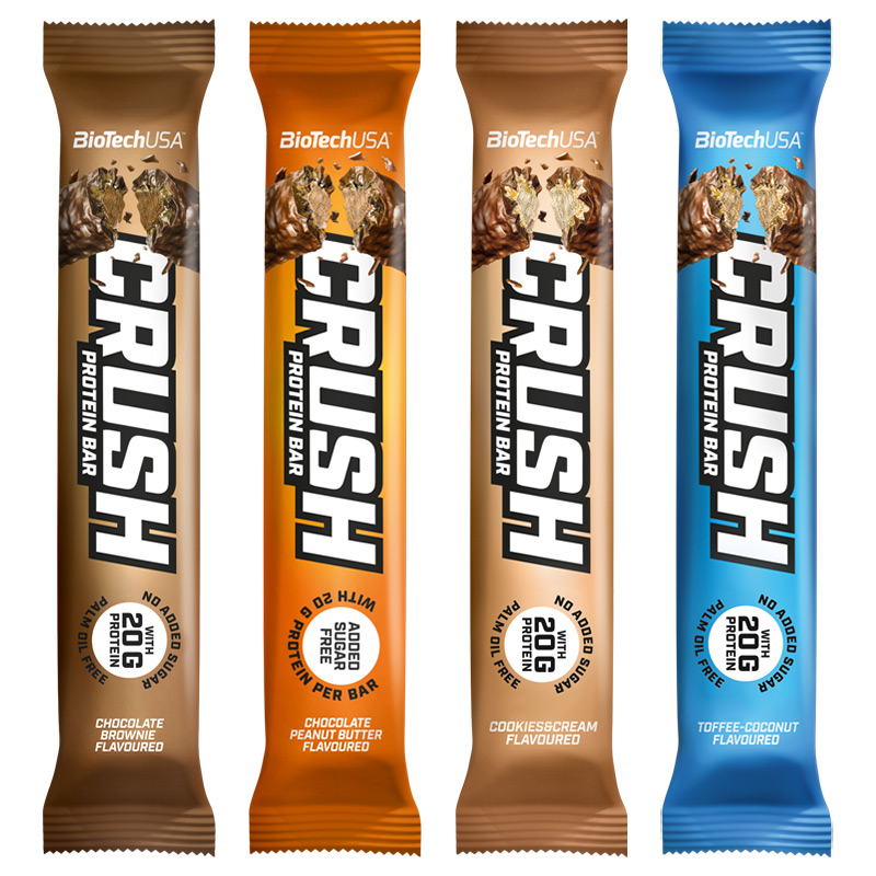 BioTech USA Crush Bar 12 x 64 g Protein Riegel hqfit.de